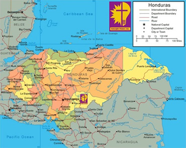 Map of Honduras