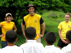 Photo of Kevin and volunteers