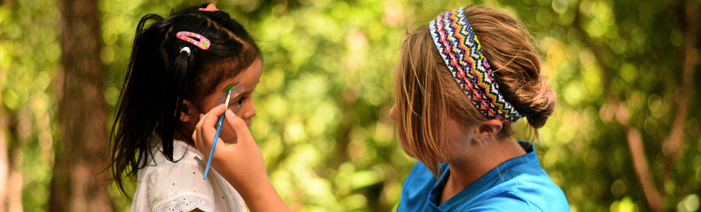 Honduras - Facepainting of girl in Yamaranguila