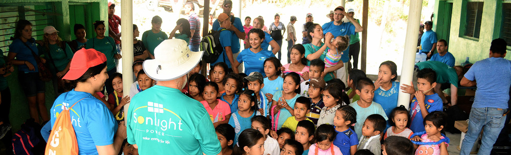 Honduras - Allen addresses kids at school in Yamaranguila