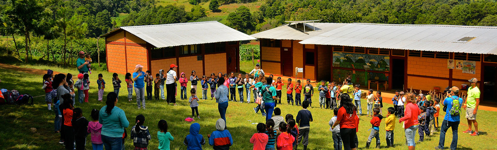 Honduras - Wide shot of fiesta at school in Yamaranguila