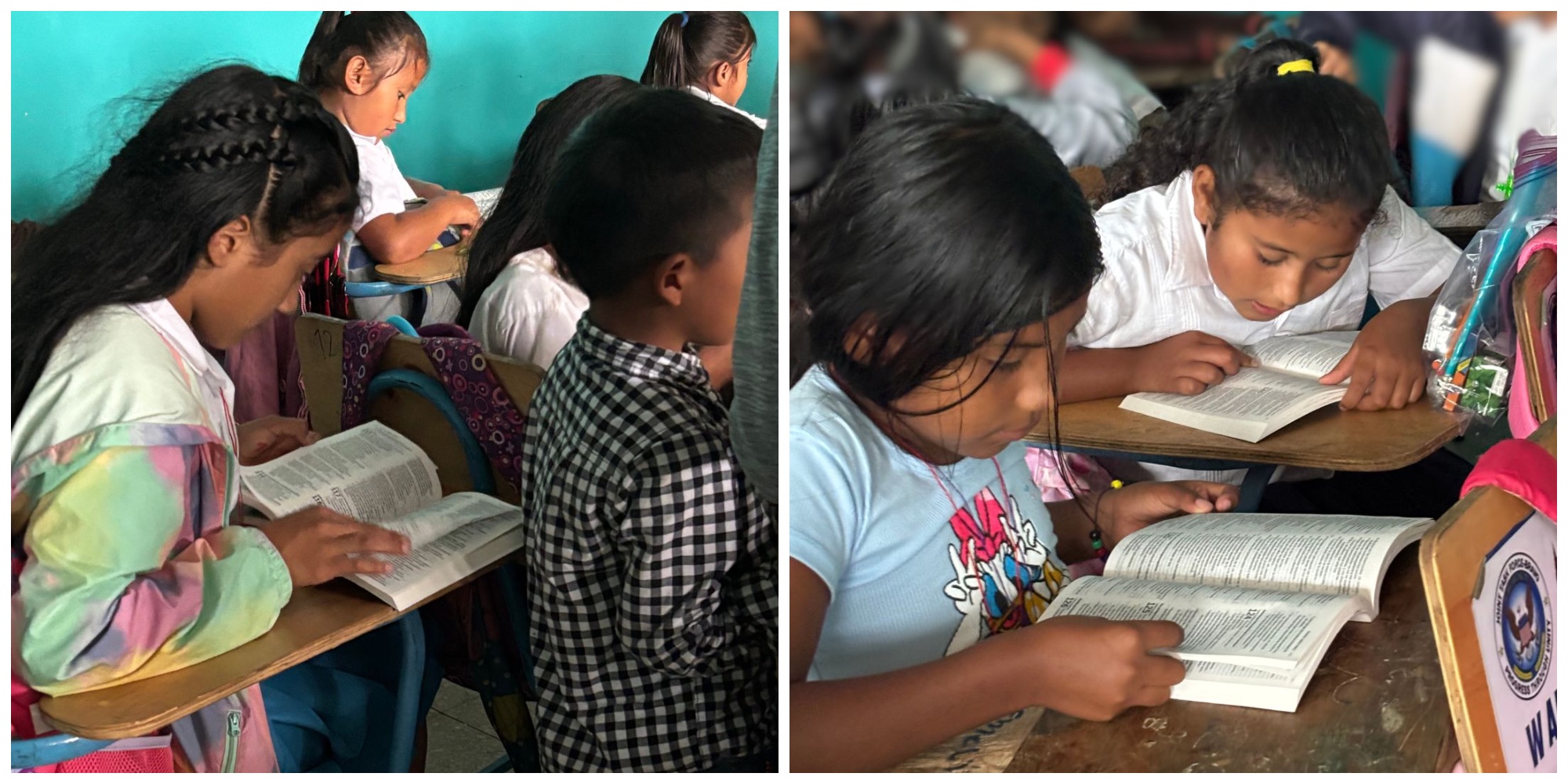Elizabeth Mock 2 collage kids reading bibles