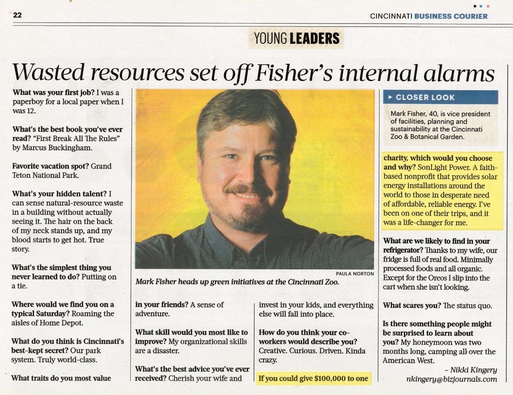 Business Courier Article featuring Mark Fisher - Aug 07, 2015 (Cincinnati Business Courier, August 7, 2015)